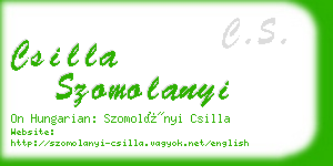 csilla szomolanyi business card